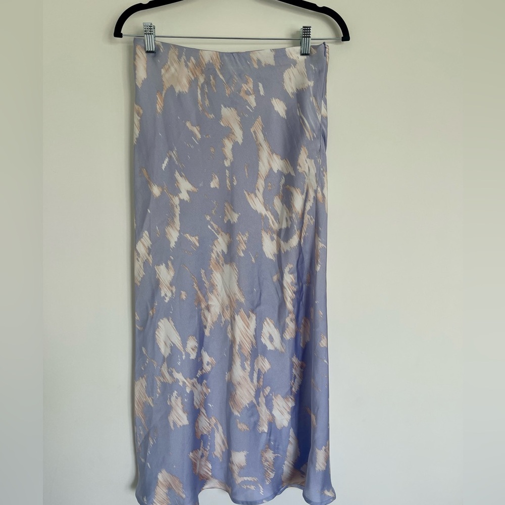 Purple abstract slip skirt
